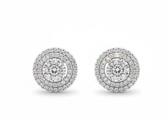 Серьги из белого золота с бриллиантами