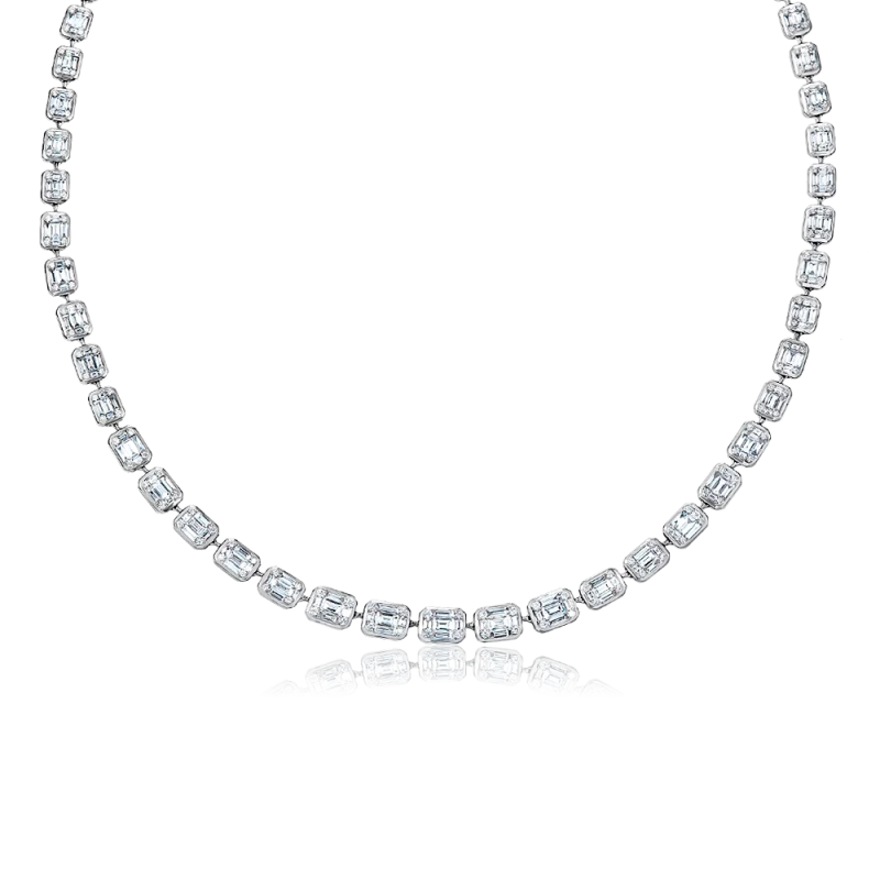 СЕРЬГИ NO NAME WHITE GOLD & DIAMOND NECKLACE 5.38 CT NN 080824