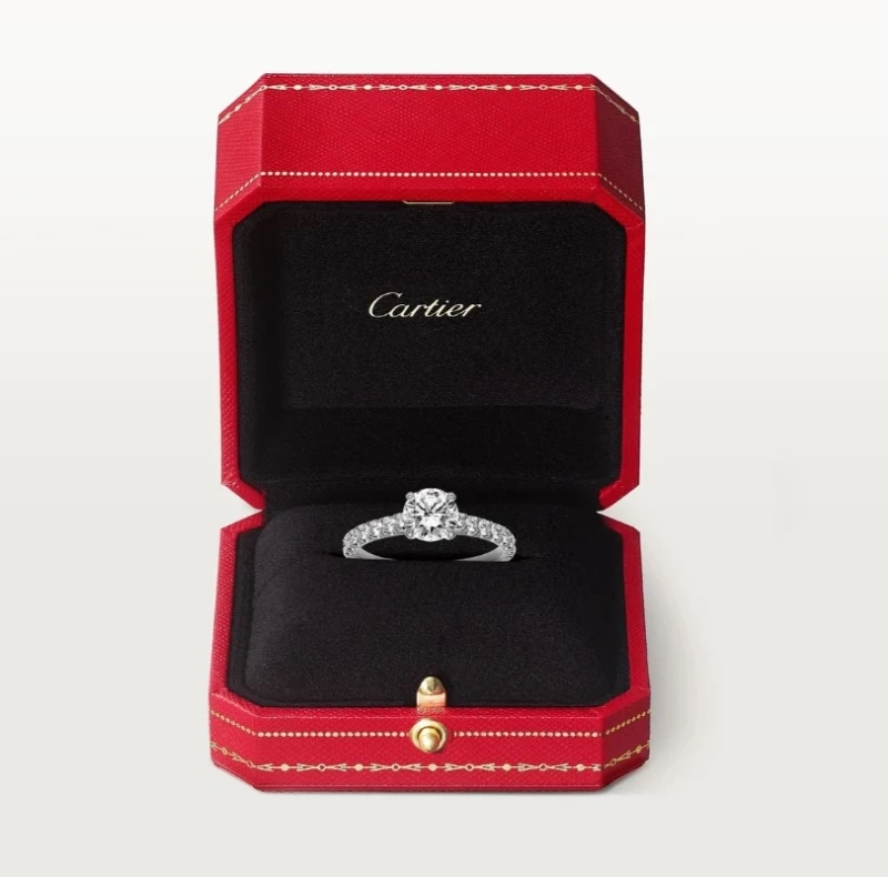 Cartier Solitaire 1895 ring 2.26 ct F/VVS1 (size 54) N4761454 6