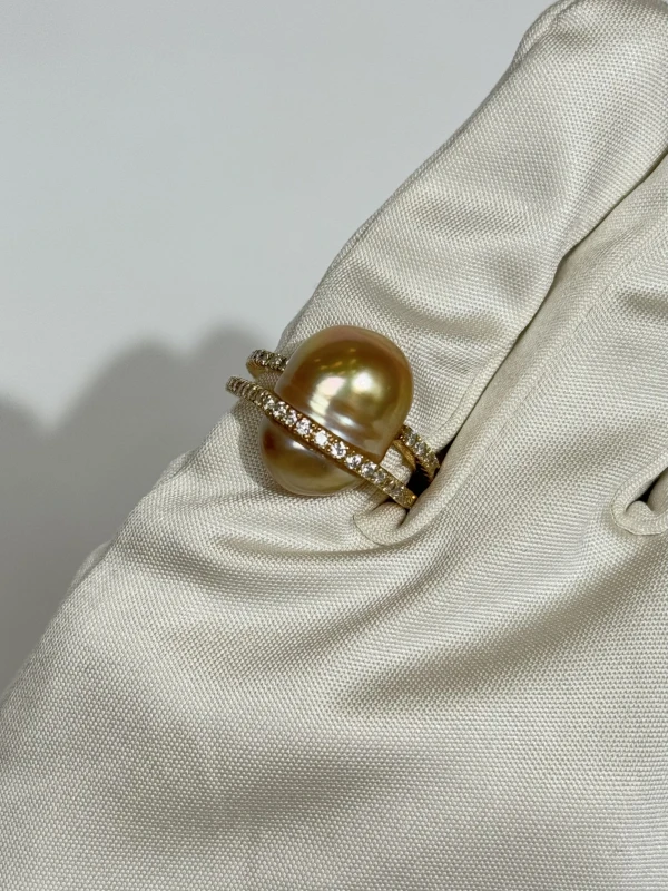 Yvel КОЛЬЦО С ЖЕМЧУГОМ R-56-BRQ-GOY 3
