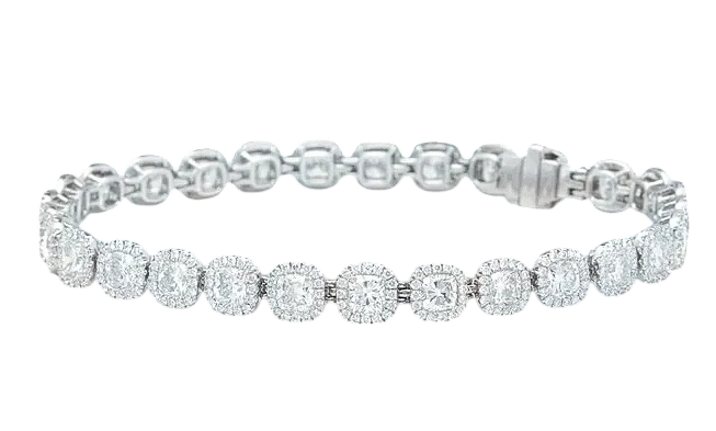 De Beers DIAMOND PAVE BRACELET 9.01 CT D-G/VVS-VS (SIZE 19.5) E44732 1