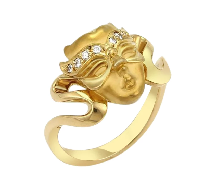 WOMAN'S MASKED FACE RING