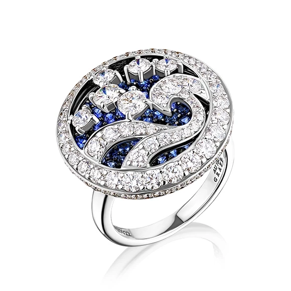 WAVE RING SAPPHIRE