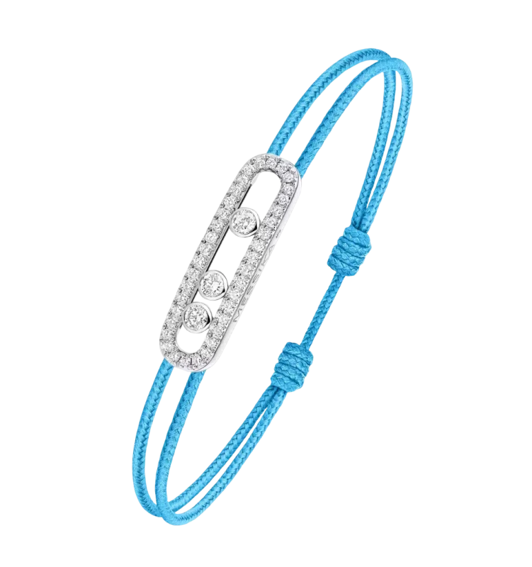 Messika CARE(S) Blue Cord Pavé Bracelet