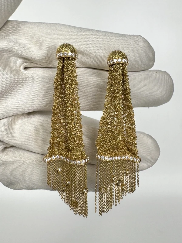 Boucheron DELILAH DIAMIND YELLOW GOLD EARRINGS JC000314 3