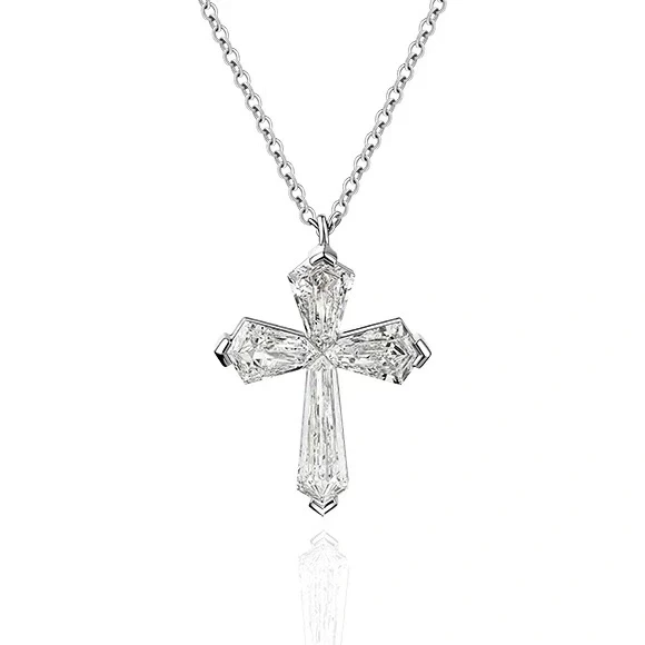 No name KITE DIAMOND 1.15 CT D-E/VVS-VS CROSS PENDANT cr1.15ct 1