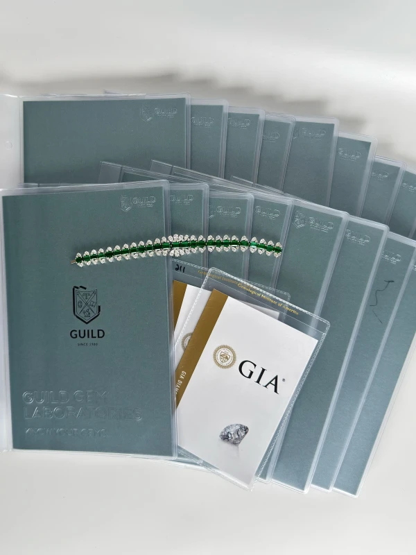 DeRosa EMERALD 18.91 CT VIVID GREEN BRACELET (SIZE 17.5) B355311 6