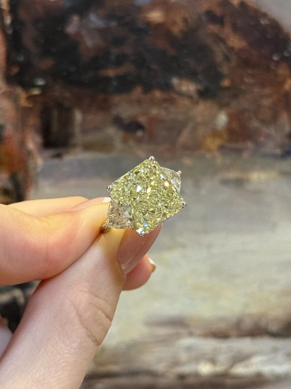 Earrings without a brand DIAMOND 12.69 FANCY YELLOW/VVS2 (GIA) NN12.69 FY/VVS2 3