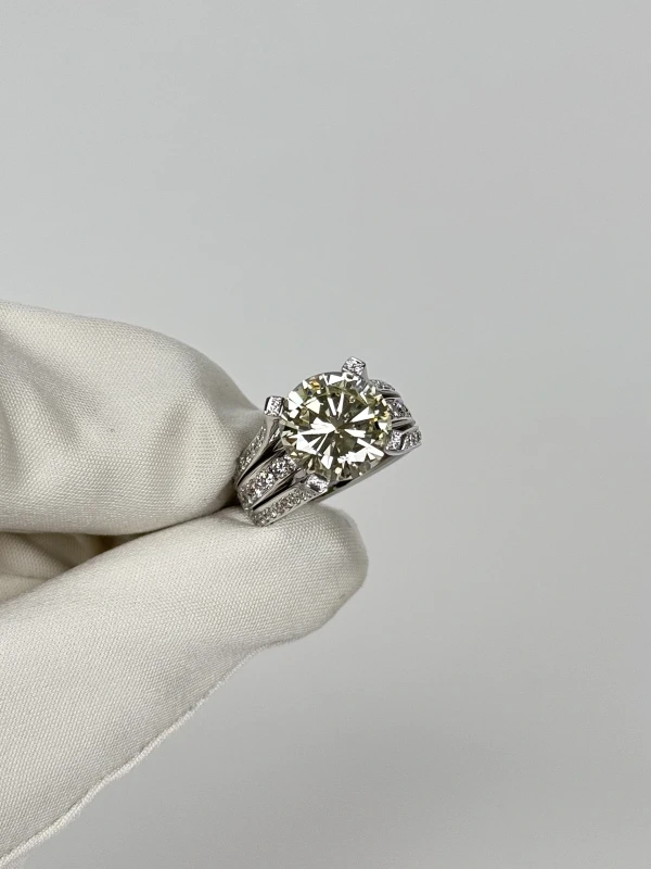 RalfDiamonds ROUND DIAMOND 5.29 CT M/VVS2 RING (SIZE 49) 5.29ct 3