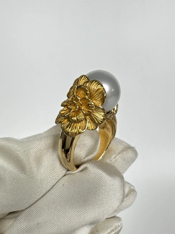 Carrera y Carrera GARDENIAS 12.5 MM PEARL RING (SIZE 52) DA11556 010519 3