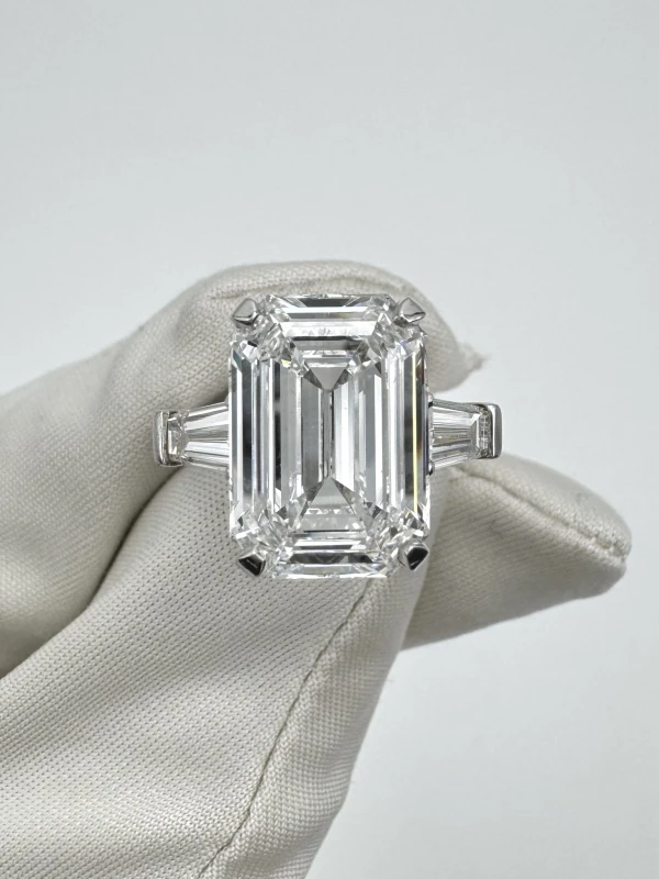 GRAFF EMERALD DIAMOND 6.34 CT D/FLAWLESS RING GR6.34 2