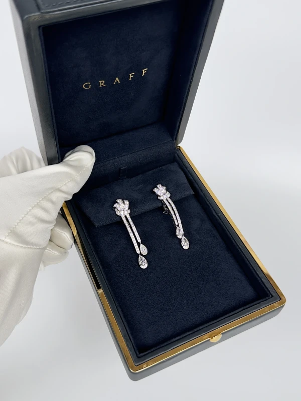 Graff Tilda’s Bow Double Pavé Diamond Drop Earrings RGE1400 6