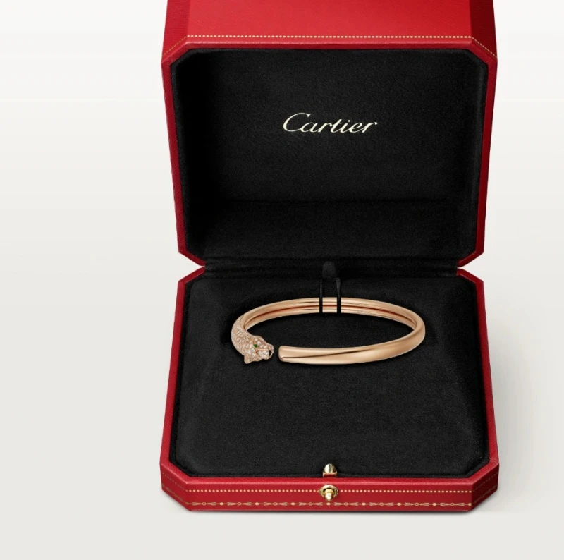 Cartier PANTHERE DE CARTIER BRACELET, SMALL MODEL. HALF-PAVED (SIZE 17) N6725917 4
