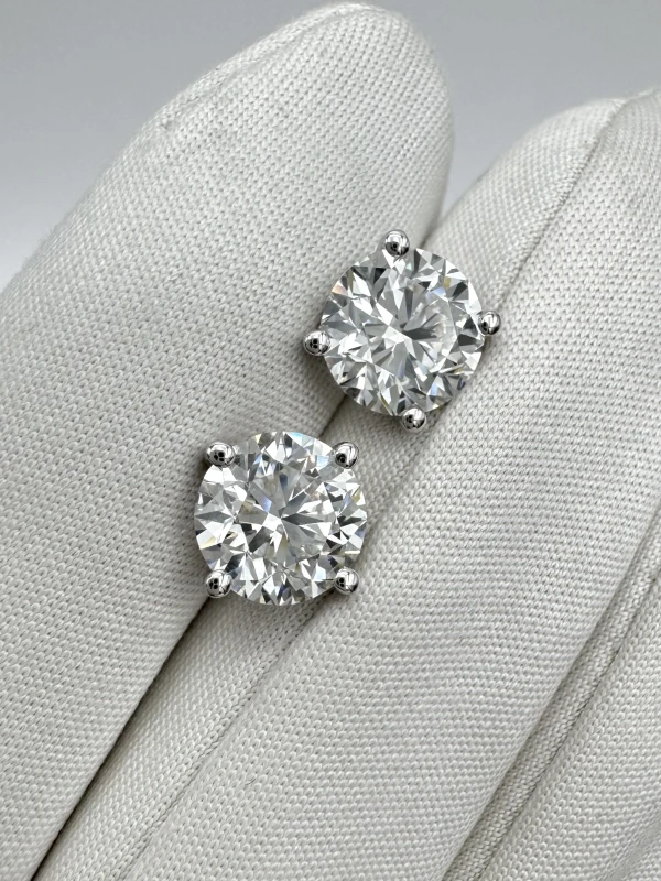 Earrings without a brand ROUND DIAMOND 2.00 - 2.00 CT H/VS2 EARRING (GIA) NN2.00-2.00-877 5