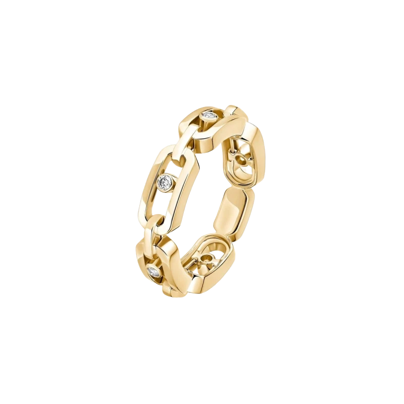 MOVE LINK MULTI White Gold Diamond Ring (SIZE 53)