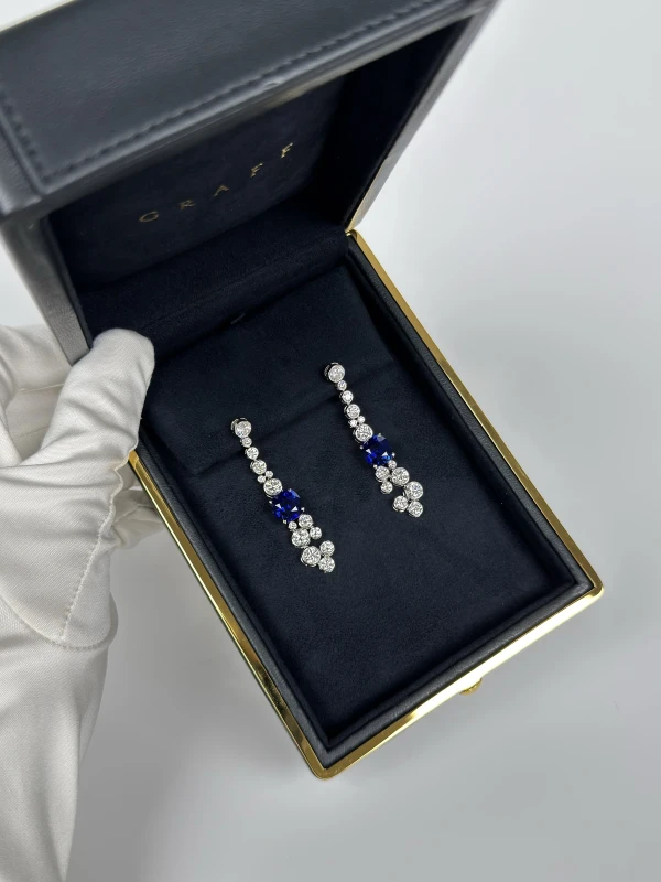 GRAFF SAPPHIRES 9.46 CT & DIAMOND EARRINGS GE9.46CT 7