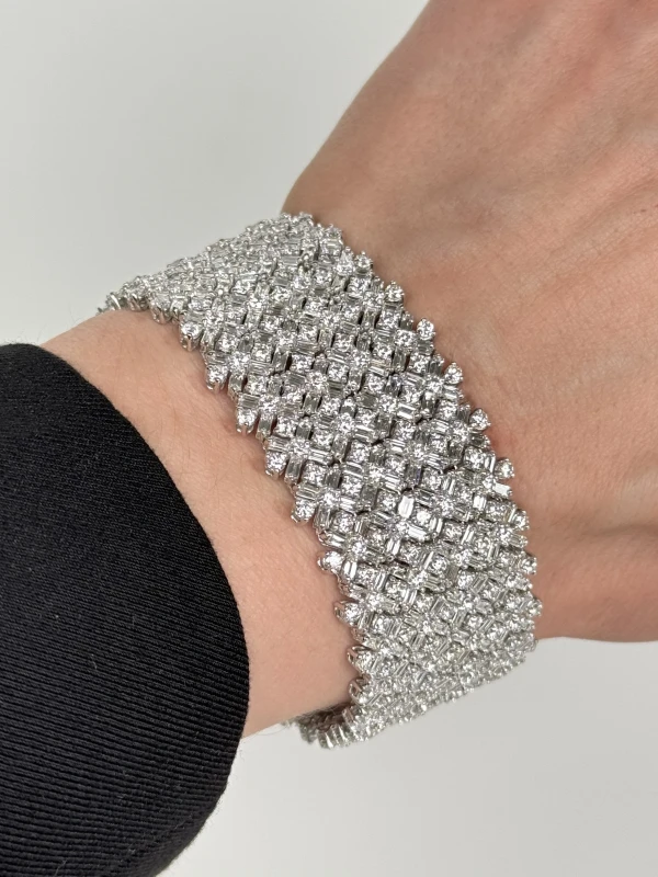 RalfDiamonds BAGUETTE & ROUND DIAMOND 50.03 CT BRACELET RFD503 6