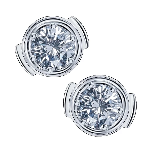 Earrings without a brand С БРИЛЛИАНТАМИ 0.53 СТ G/VS1 - 0.58 СТ G/VS1 0.53 СТ G/VS1 - 0.58 СТ G/VS1