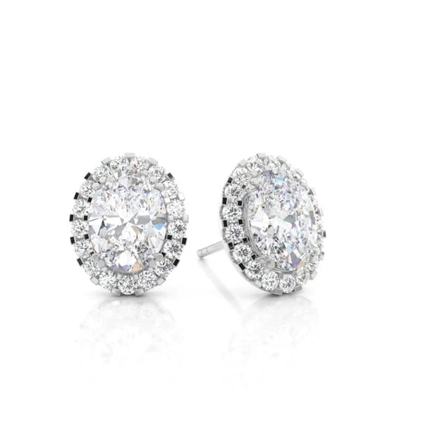 OVAL DIAMONDS 0.72 - 0.70 CT E-F/VVS EARRING (GIA)