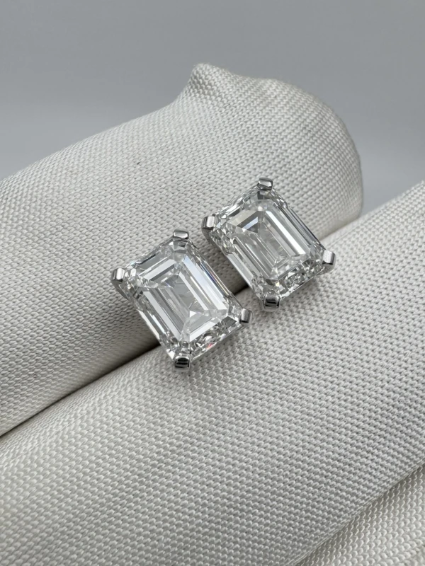 DeRosa EMERALD DIAMONDS 1.51-1.51 CT F/VVS2-VS1 EARRINGS (GIA) 1.51 E246918 2