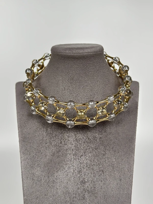 Mauboussin DIAMOND AND QUARTZ CHOKER NECKLACE, YELLOW GOLD MAUBOUSSIN1501 3