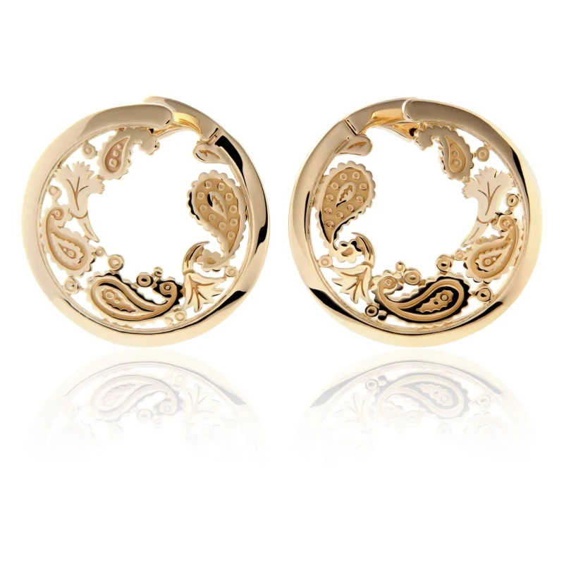 AQUA EARRINGS, YELLOW GOLD