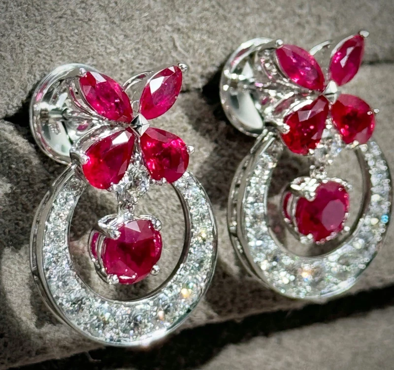 GRAFF CLASSIC RUBY BUTTERFLY EARRINGS GERuby 4