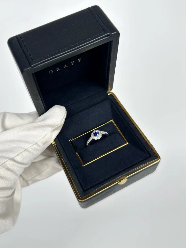 GRAFF SAPPHIRE 0.30 CT RING (SIZE 52) RGR 0.3 CT 4