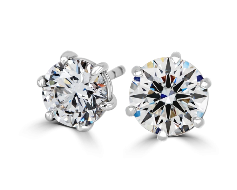 СЕРЬГИ NO NAME СЕРЬГИ-ПУСЕТЫ С БРИЛЛИАНТАМИ 3,00-3,02 CT G/SI1 (GIA) 3,00-3,02