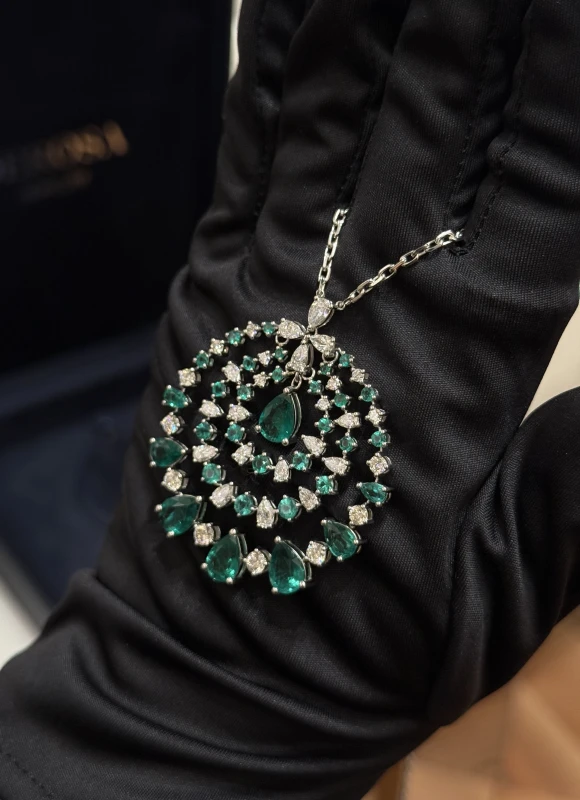DeRosa EMERALD & DIAMOND NECKLACE 2011N232711775B 4