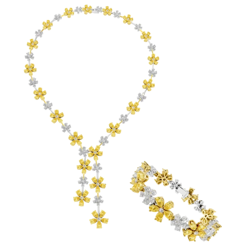 DIAMOND 98.89 CT FLOWER SET