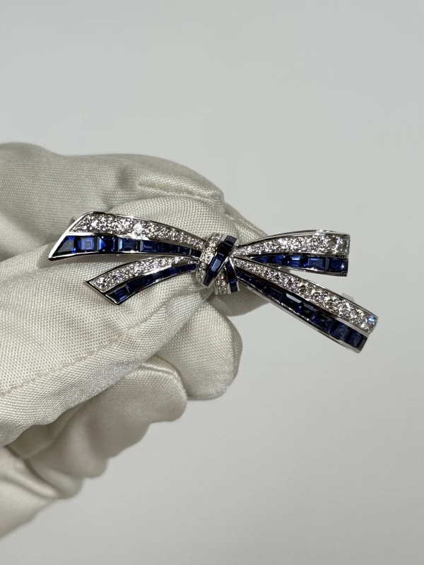 GRAFF DIAMOND&SAPPHIRE BROOCH RGA114 3
