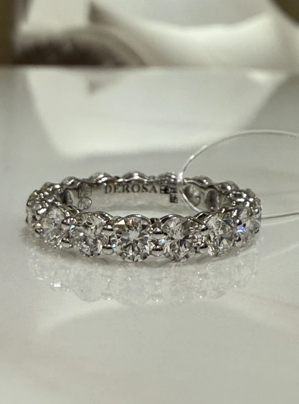 DeRosa ROUND DIAMOND ETERNITY RING 3.39 CT R2793390 4
