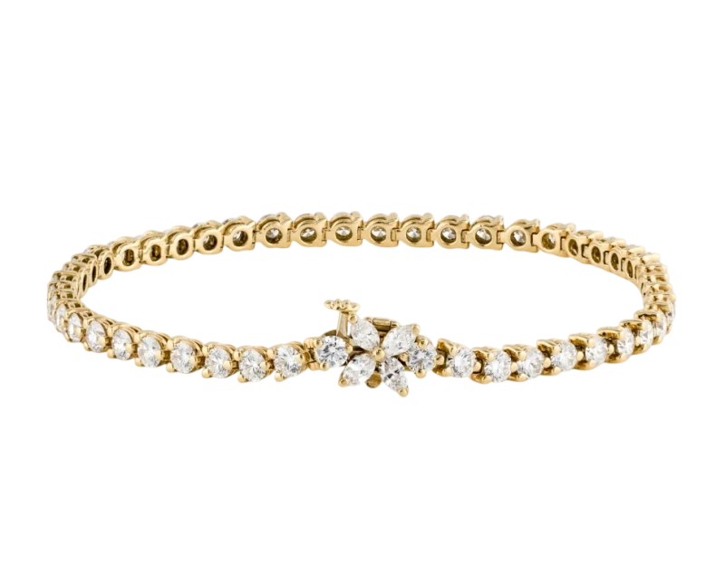 Tiffany Victoria Tennis Bracelet Yellow Gold with Diamonds