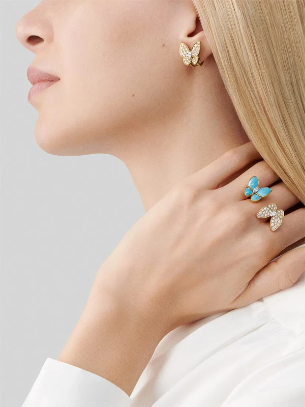 Van Cleef & Arpels Two Butterfly Between the Finger ring (SIZE 51) VCARP7UZ51 3