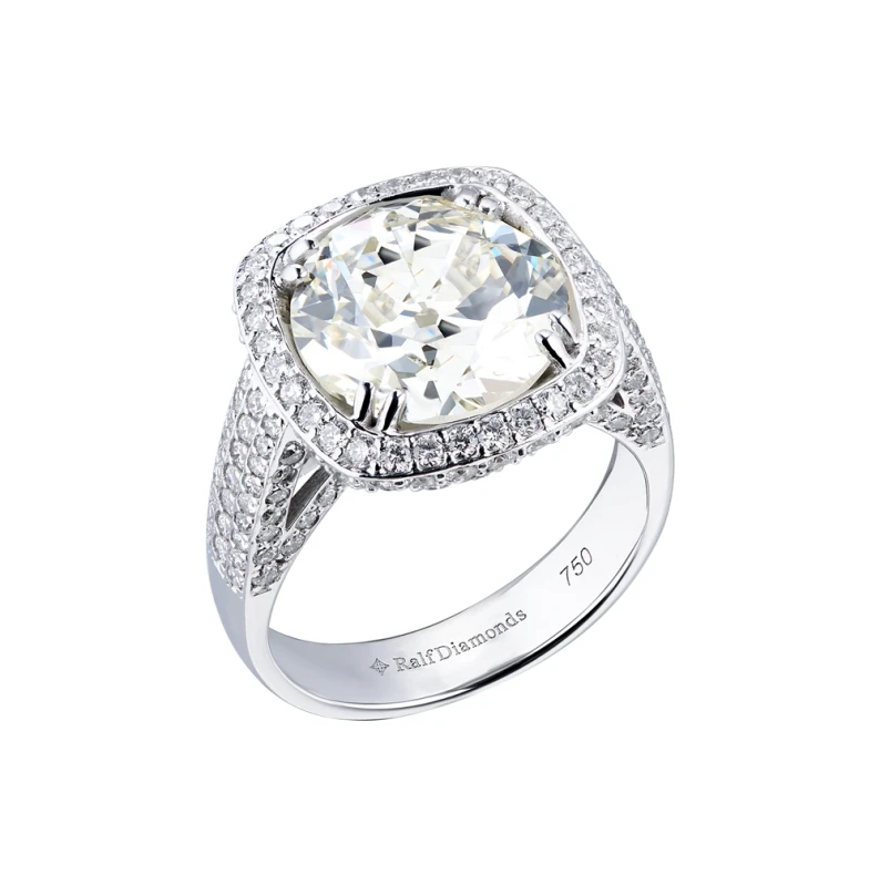 RalfDiamonds ROUND DIAMOND RING 4.18 CT K/SI1Old Cut RD4.18CTK/SI1 1