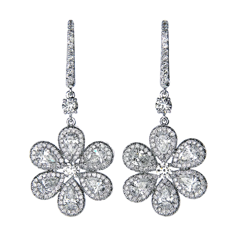 DIAMONDS FLOWER EARRINGS