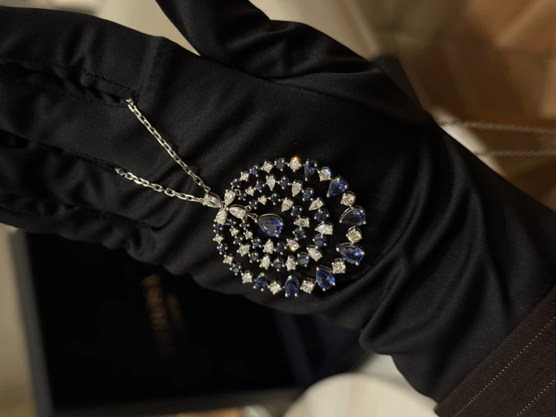 DeRosa SAPPHIRE 2.13 CT & DIAMOND 2.12 CT NECKLACE 2011N26061065B 5