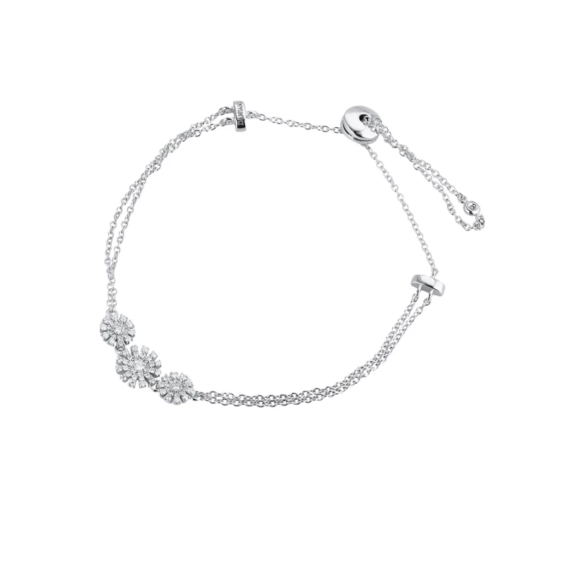 WHITE GOLD MARGHERITA BRACELET 0.38 CT