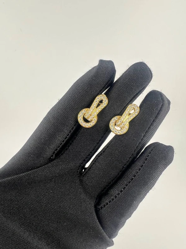 Cartier Cartier Agrafe Diamond Earrings in 18K Yellow Gold 1.24 CT Cartier 2