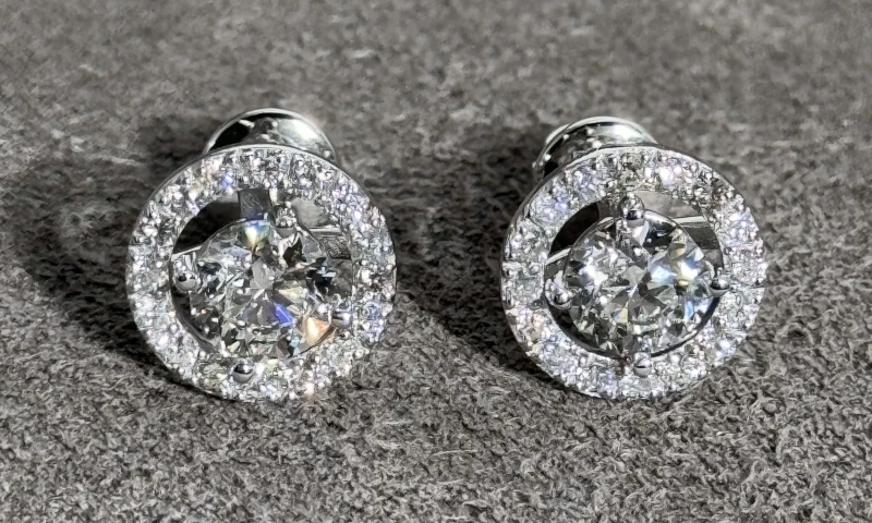 Earrings without a brand СЕРЬГИ С БРИЛЛИАНТАМИ 0.90 CT H/VS1 - 0.90 CT H/VS1 0.90 CT H/VS1 - 0.90 CT H/VS1 3