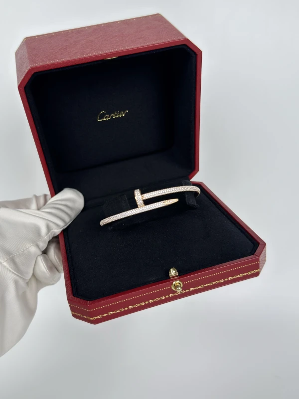 Cartier JUSTE UN CLOU BRACELET, ROSE GOLD, DIAMONDS (SIZE 18) N6702118 7