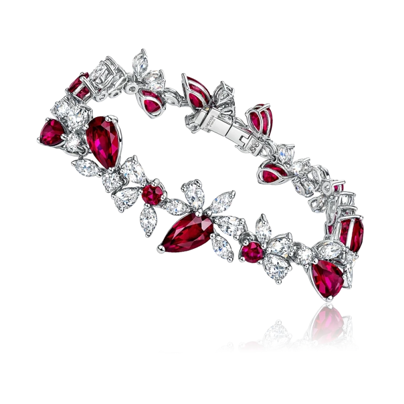 RUBY 15.24 CT PIGEON BLOOD BRACELET (SIZE 17)