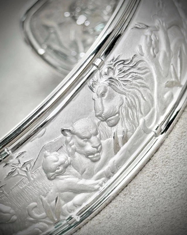 Carrera y carrera LIONS WHITE GOLD BANGLE CYC lion 170624 3