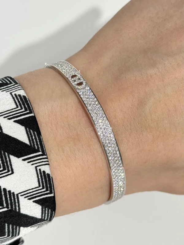 HERMES Hermes H D'Ancre Diamant Petit Modèle Bracelet en or blanc HRMBR100325 3