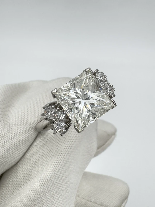 Earrings without a brand PRINCESS DIAMOND 4.00 CT K/VS2 RING (SIZE 54) NN4.00CT K/VS2 3