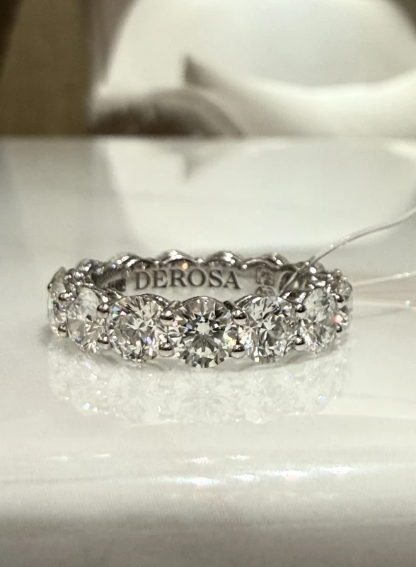 DeRosa ROUND DIAMOND ETERNITY RING 4.97 CT (GIA) R074154 4