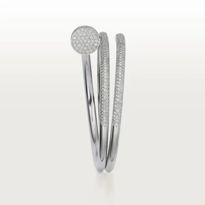 Cartier JUSTE UN CLOU BRACELET, DOUBLE, HALF-PAVED (SIZE 16) N6708716 5