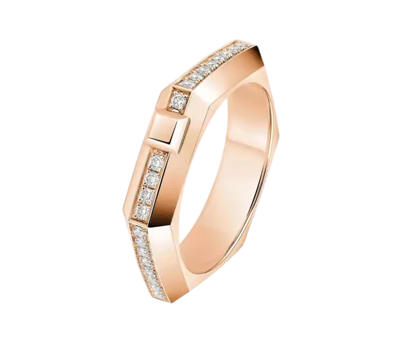 Moderniste pavé ring, small model (SIZE 53)
