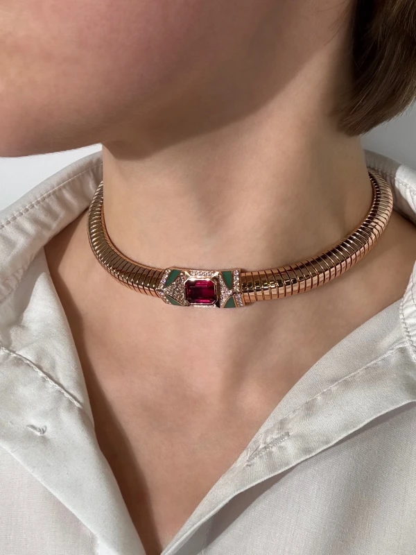 Bvlgari HIGH JEWELLERY, Tubogas Classic Necklace 361315 2